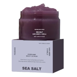 AMZ Dark Amber & Vanilla Perfume Body Scrub for Gentle Exfoliation and Hydration