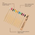 Bamboo Toothbrush Purple Flat Head Tapered Bristles Amz Hfeds3kq 3