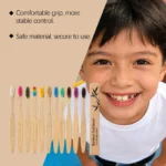 Bamboo Toothbrush Rainbow Flat Ergonomic Handle Amz 7pw54daq 3