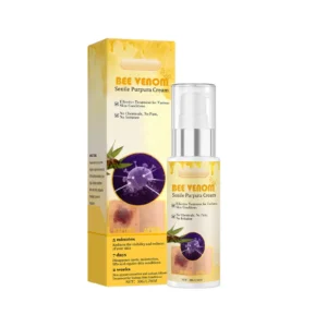 AMZ Bee Venom Senile Purpura Cream 50g for reducing wrinkles, stretch marks, and improving skin firmness with hyaluronic acid.