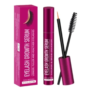 AMZ Eyelash Growth Serum 5ml with Rollerball Applicator for Longer, Fuller, and Healthier Eyelashes