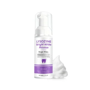 AMZ Lysozyme Bright White Teeth Cleaning Mousse, 60ml, Gentle Foam for Stain Removal & Fresh Breath