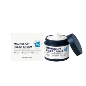 AMZ Magnesium Relief Cream 50g for soothing joint discomfort and tension, featuring deep absorption and a non-greasy formula