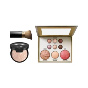 AMZ Makeup Palette Set 03# with baked foundation, eyeshadows, highlighter, and brushes for a complete portable beauty kit