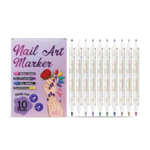 AMZ Nail Art Marker - Water-Based Nail Paint Pen for Beginners, Quick Drying, Non-Fading