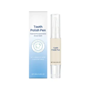 AMZ Teeth Whitening Pen with brush applicator for polishing, stain removal, and fresh breath in a convenient 3ml size