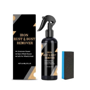 AMZ Wheel and Rim Rust Remover Spray with Sponge for Safe, Gentle Cleaning on All Vehicle Types