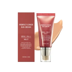 AMZ Light Brown Perfect Cover BB Cream SPF42 PA+++ Full Coverage Moisturizing Foundation