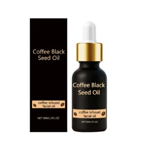 AMZ Black Seed Oil Hydrating Serum 30ml with Coffee Extract for Long-Lasting Moisture and Smooth Skin