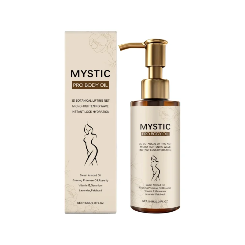 AMZ Body Care Oil 100ml bottle with a dropper for hydrating and firming skin