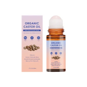 AMZ Castor Oil Roller Ball with Vitamin E for deep skin nourishment and moisture retention