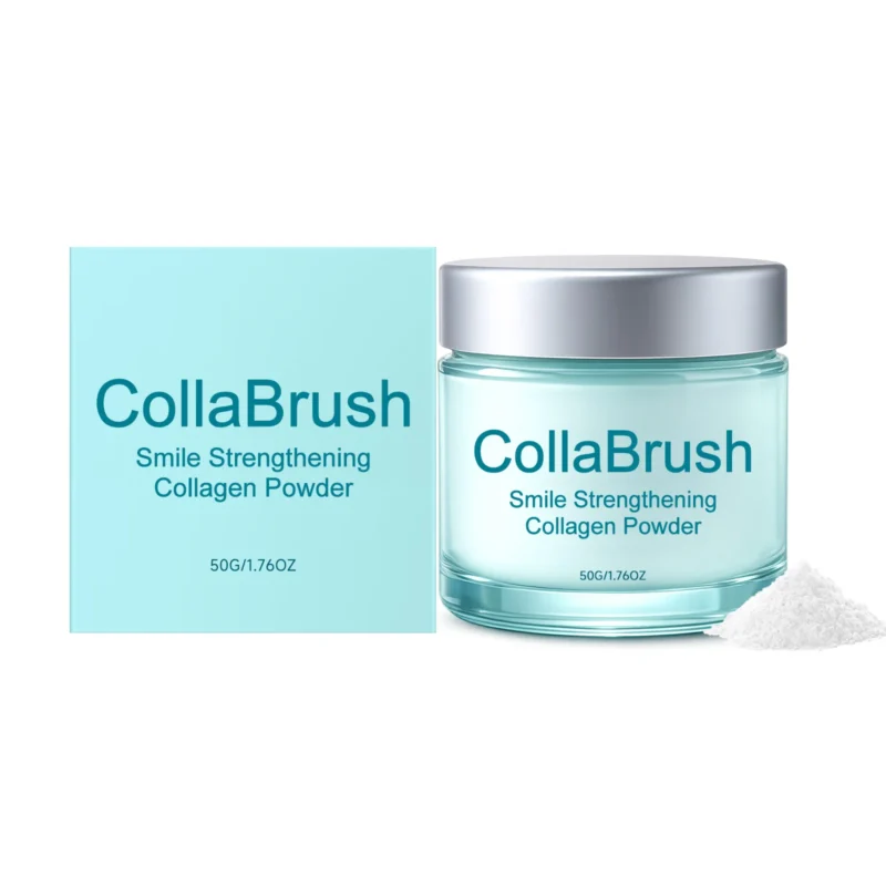 collagen-whitening-tooth-powder-50g-amz-3axb62e3-1 AMZ Collagen Whitening Tooth Powder 50g in a sleek white jar, designed for gentle stain removal and fresh breath.