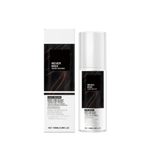 AMZ Dark Brown Hair Touch-Up Spray for instant gray coverage and root concealer, 100ml portable bottle