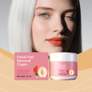 AMZ Gentle Facial Hair Removal Cream 50g with Witch Hazel and Peach Extract for Sensitive Skin