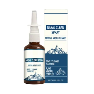 AMZ Gentle Nasal Cleanse Spray 60ml with Sea Salt & Calcium Carbonate for Daily Pollution Removal