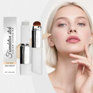 AMZ Ivory White 2-in-1 Color Changing Foundation Stick, Hydrating, Matte & Natural Finish