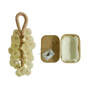 Handmade Jasmine Gem Grape Soap Gift Set with transparent grape-shaped soaps for gentle cleansing and moisturizing