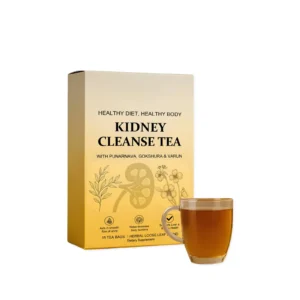 AMZ Herbal Kidney Cleanse Tea with Dandelion, Polygonatum, and Angelica in a beautifully packaged box of 15 tea bags.