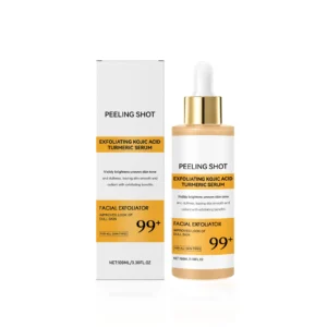 AMZ Kojic Acid Turmeric Facial Serum in a 100ml bottle for brightening skin and gentle exfoliation
