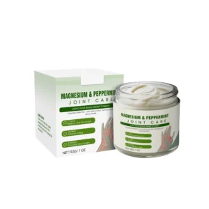 AMZ Magnesium & Peppermint Joint Care Cream in a 30g jar for targeted relief of joint discomfort and muscle tension.