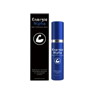 AMZ Men's Performance Spray in a compact 5ml bottle designed to enhance confidence and relaxation during intimacy.