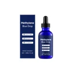 AMZ Methylene Blue Dietary Supplement Drops 30ml in a sleek bottle for energy support and antioxidant benefits.