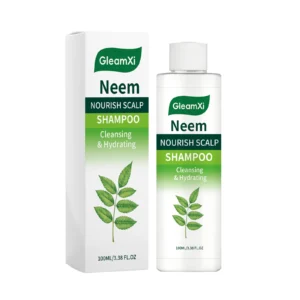 GleamXi Neem Hydrating Shampoo 100ml for soothing itchy scalp and reducing dandruff with natural plant oils.