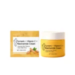 AMZ Niacinamide Cream 100g with Turmeric and Vitamin C for brightening, moisturizing, and improving skin texture.