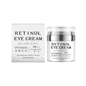 AMZ Retinol Eye Cream with Vitamin A, B, C, E and Kojic Acid for firming, moisturizing, and reducing fine lines around the eyes