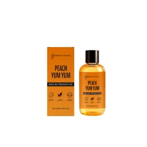 AMZ Shea Butter Body Oil in Peach Scent for Deep Moisturizing and Nourishing Dry Skin