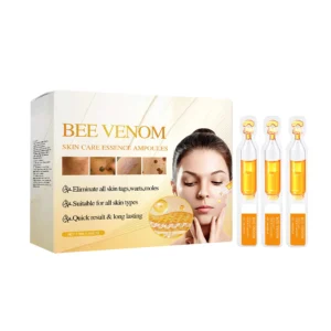 AMZ Skin Care Essence Ampoules Set with Bee Venom and Arnica for Gentle Reduction of Skin Tags, Moles, and Warts