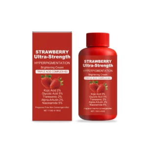 AMZ Strawberry Brightening Body Cream with Triple Acid Complex & Niacinamide - Moisturizing & Soothing