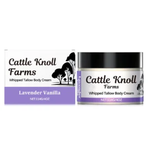 AMZ Tallow Body Cream 114g with Lavender and Vanilla for deep moisturizing and skin repair