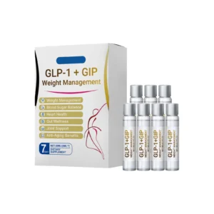 AMZ dietary supplement drops for weight management and blood sugar balance in a box with 7 ampoules