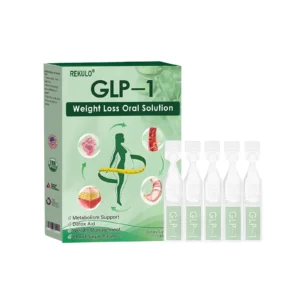 AMZ Weight Management Oral Drops in single-use ampoules for metabolism support and gut health, featuring a sleek portable design.