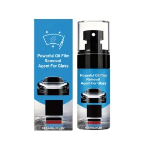 Powerful AMZ Glass Oil Film Remover Spray for Windshields, Windows, and Mirrors, Restores Clarity and Prevents Fogging